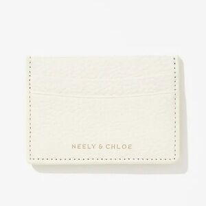 Neely & Chloe The Card Case Pebble Cream White